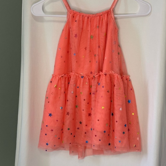 Cat & Jack Pink Tiered Sundress Sleeveless Star Dress Size 3T - Picture 2 of 5